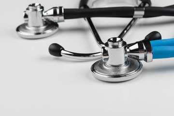 stethoscope on white background close up