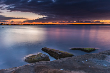 Purple Shades of Dawn on the Lake