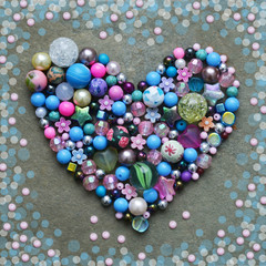 Beautiful hand made Beads heart