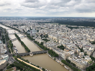 aerial cityscape of the france capital, Paris
