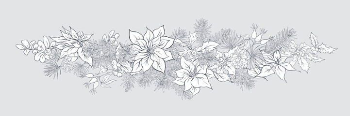 Christmas decoration, a wreath made of fir branches