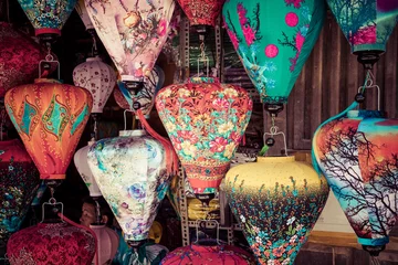 Deurstickers Colorful lanterns spread light on the old street of Hoi An Ancient Town - UNESCO World Heritage Site. Vietnam. © Curioso.Photography
