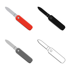 Isolated object of mountaineering and peak sign. Collection of mountaineering and camp stock symbol for web.