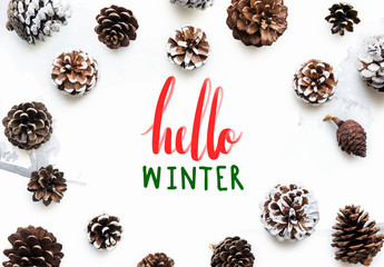 Winter season typography design mockup