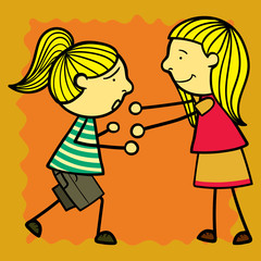 Set kids of simple illustrations