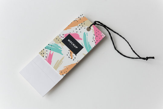 Colorful bookmark tags mockup design