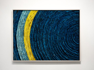 Framed artwork mockup on a wall