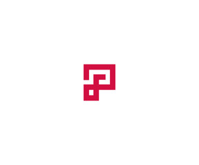 Abstract letter P logo designs template