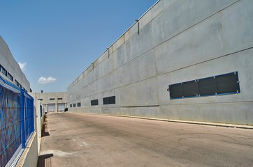 Exterior industrial warehouse