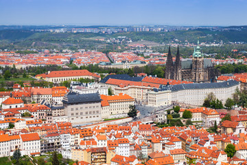 Czech Republic, panoramic view of Prague