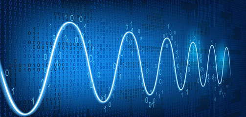 Graph harmonic damped oscillations  on binary code background