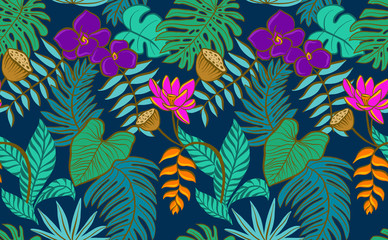 Night Jungle Vector tile