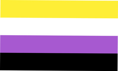 Non-binary pride flag - one of the sexual minority of LGBT community