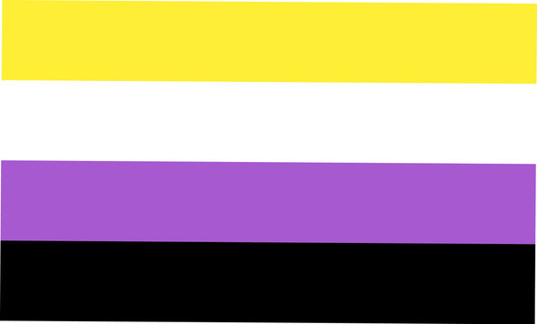 Non-binary pride flag - one of the sexual minority of LGBT community