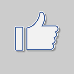 Thumbs Up like, social media icon button