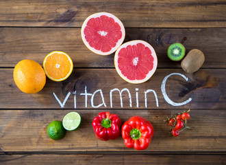Vitamin C in fruits and vegetables. Natural products rich in vitamin C