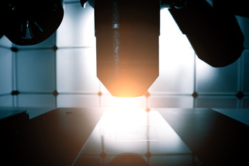 Close up microscope objective and  slide