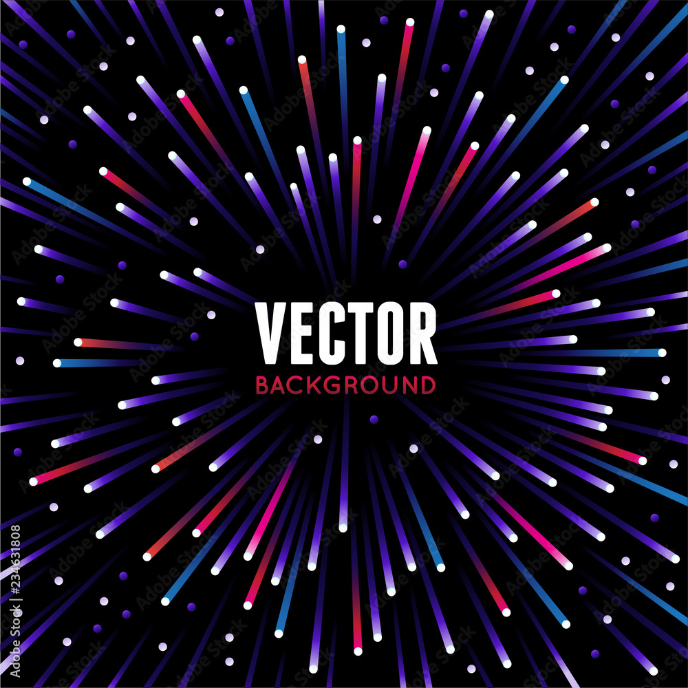 Aufkleber Vector abstract background with copy space for text - bright vibrant banner