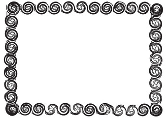 Grunge frame with scribble circles