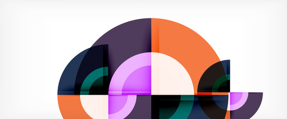 Multicolored round shapes abstract background