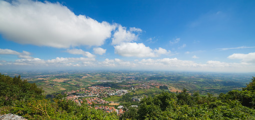 Panaramic view on San Marino village