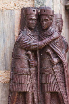 The Tetrarchs on San Marco square, Venice, Italy