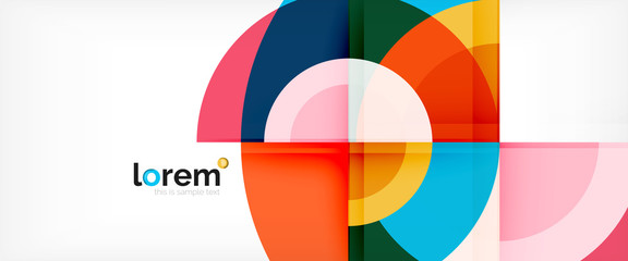 Obraz premium Circle abstract background, geometric modern design template