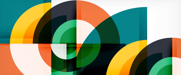 Circle abstract background, geometric modern design template