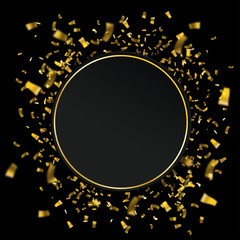 Paper Circle Golden Confetti