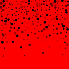 Scattered random black dots. Dark points dispersio