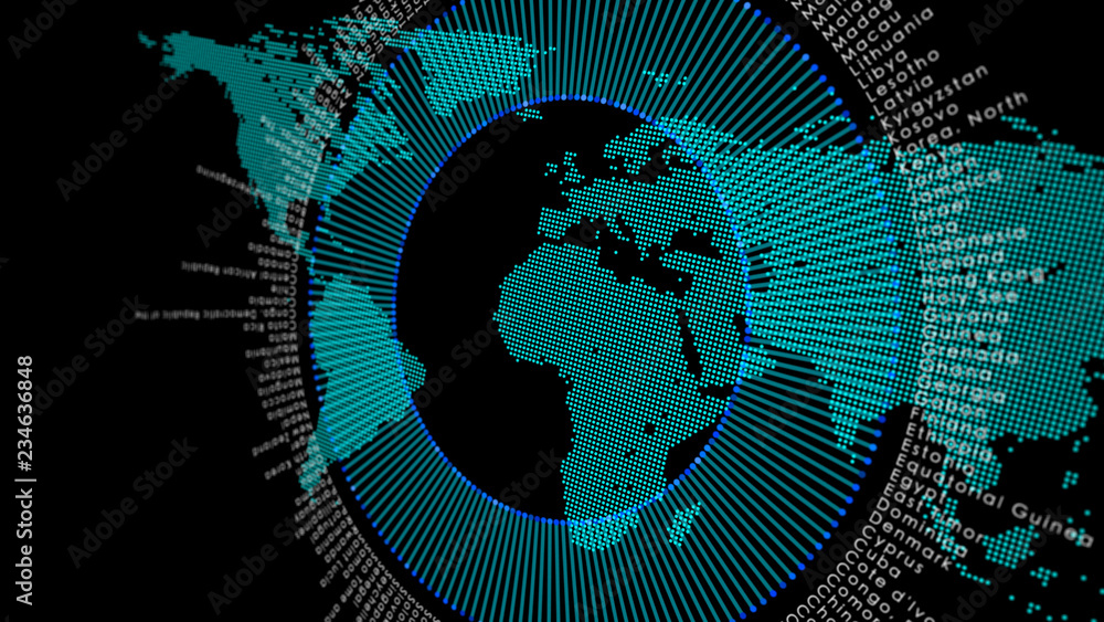 Poster global communication network concept.