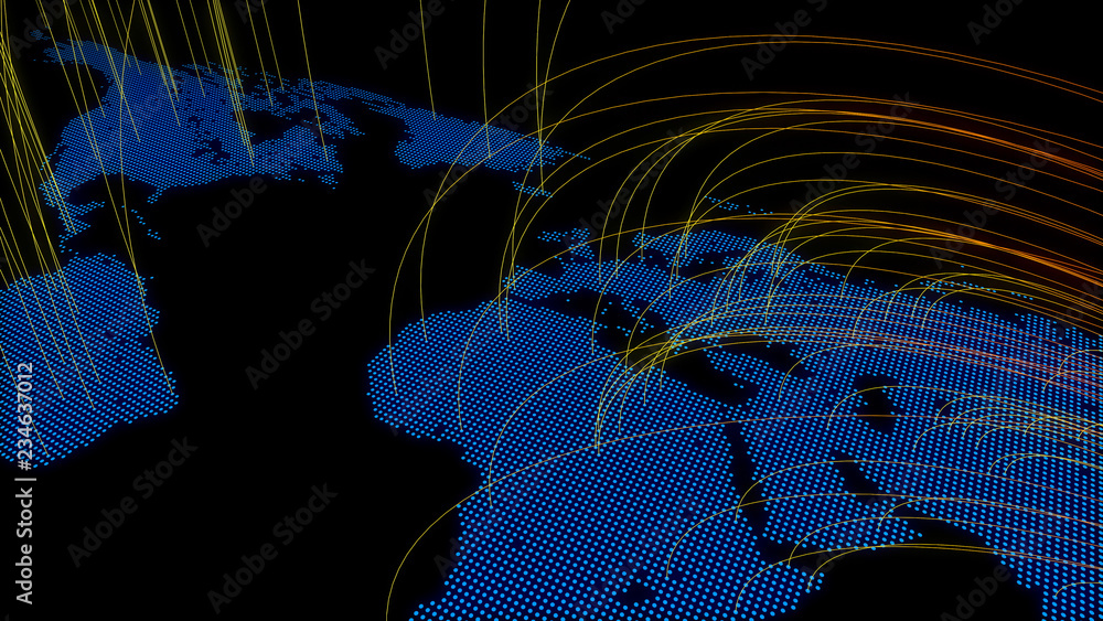Poster global communication network concept.