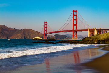 Baker Beach et le Golden Gate Bridge