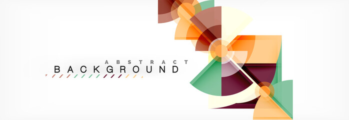 Triangles and circle geometric background