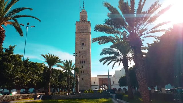 pan view of streets of Habous - Casablanca, Morocco