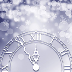 Beautiful New Year background With Clock