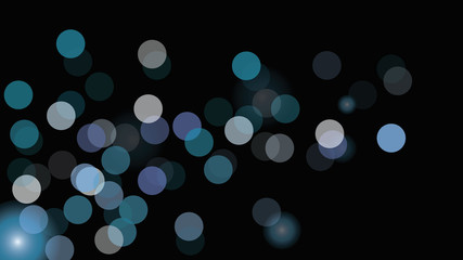 vector, black background with colored, bright circles