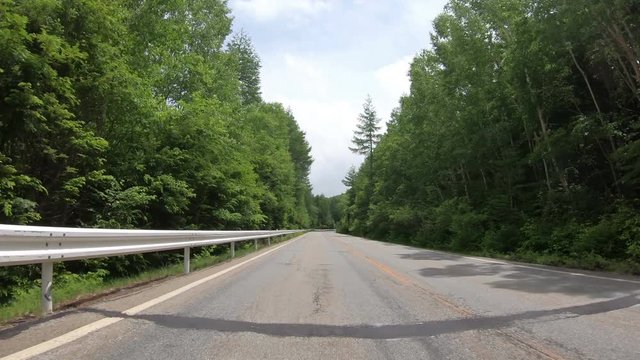 4K POV point of view car driving through countryside at Fuji mountain in Japan