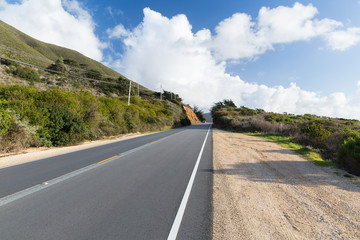 nature and landscape concept - view of road at big sur coast in california