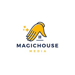 magic house logo vector icon illustration