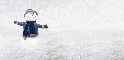 Obraz premium wintertime snowman