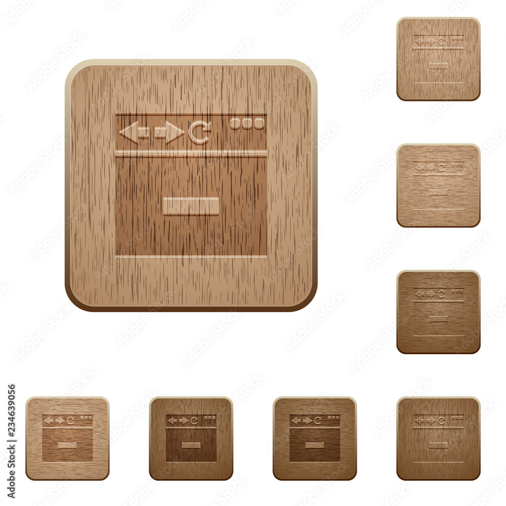 Poster browser remove tab wooden buttons
