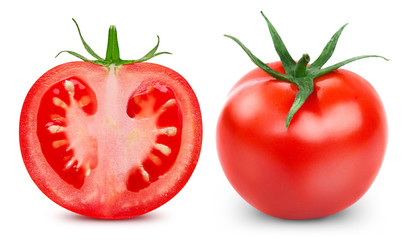 Tomatoes isolated on white