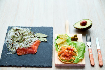 Fresh salted salmon