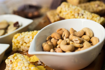 Granola Bars and mixed nuts 