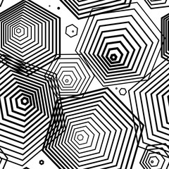 Hexagon pattern. Hexagon geometric background. Strip line hexagons. Abstract lines.