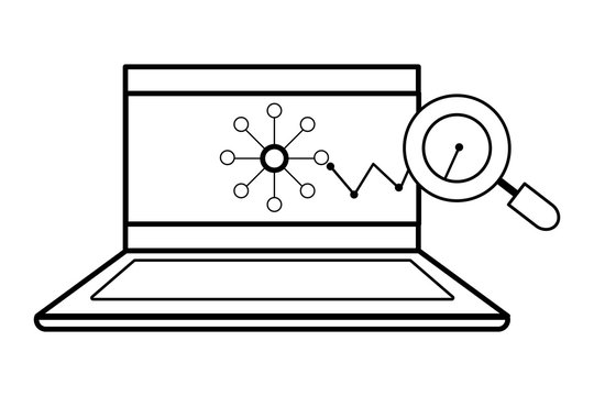 technology laptop cartoon