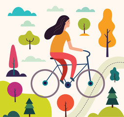 Girl on the bicycle