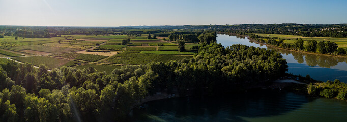 Fototapeta na wymiar Aerial photography of Garonne