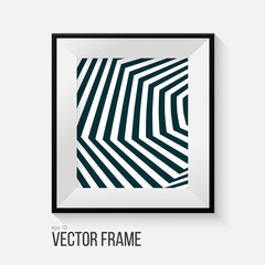 Picture frame with optical illusion. Vector illustration